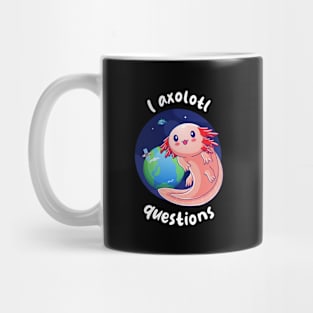 I ask axolotl questions - cream (on dark colors) Mug